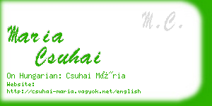 maria csuhai business card